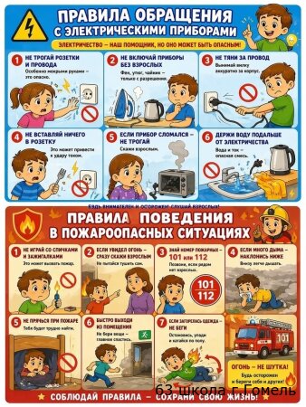 Правила обращения с электроприборами!